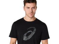 SPIRAL LOGO GRAPHIC COTTON BLEND TEE